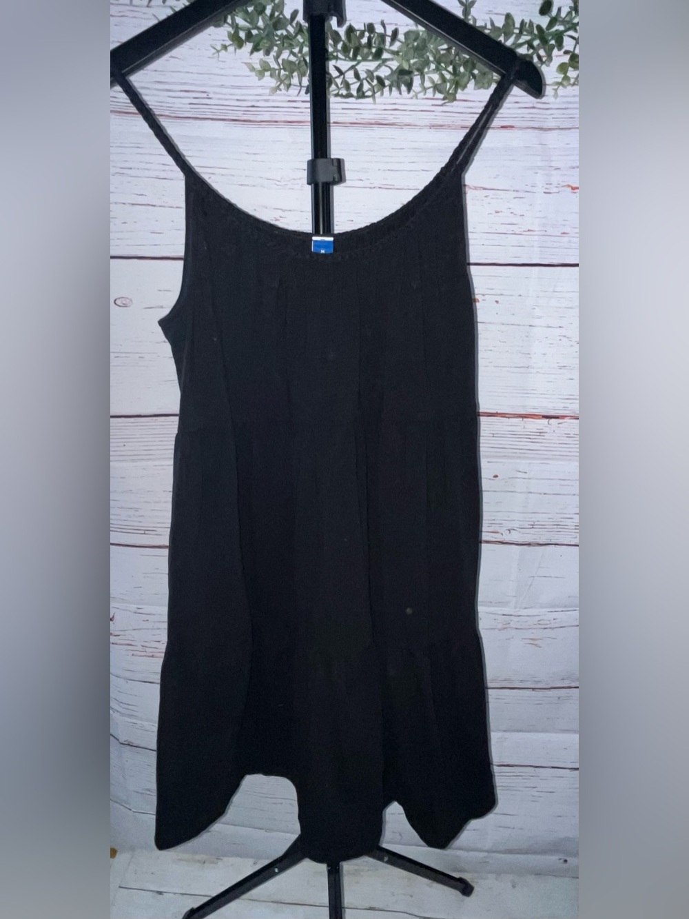 Old Navy Black Sleeveless Midi Knit Dress